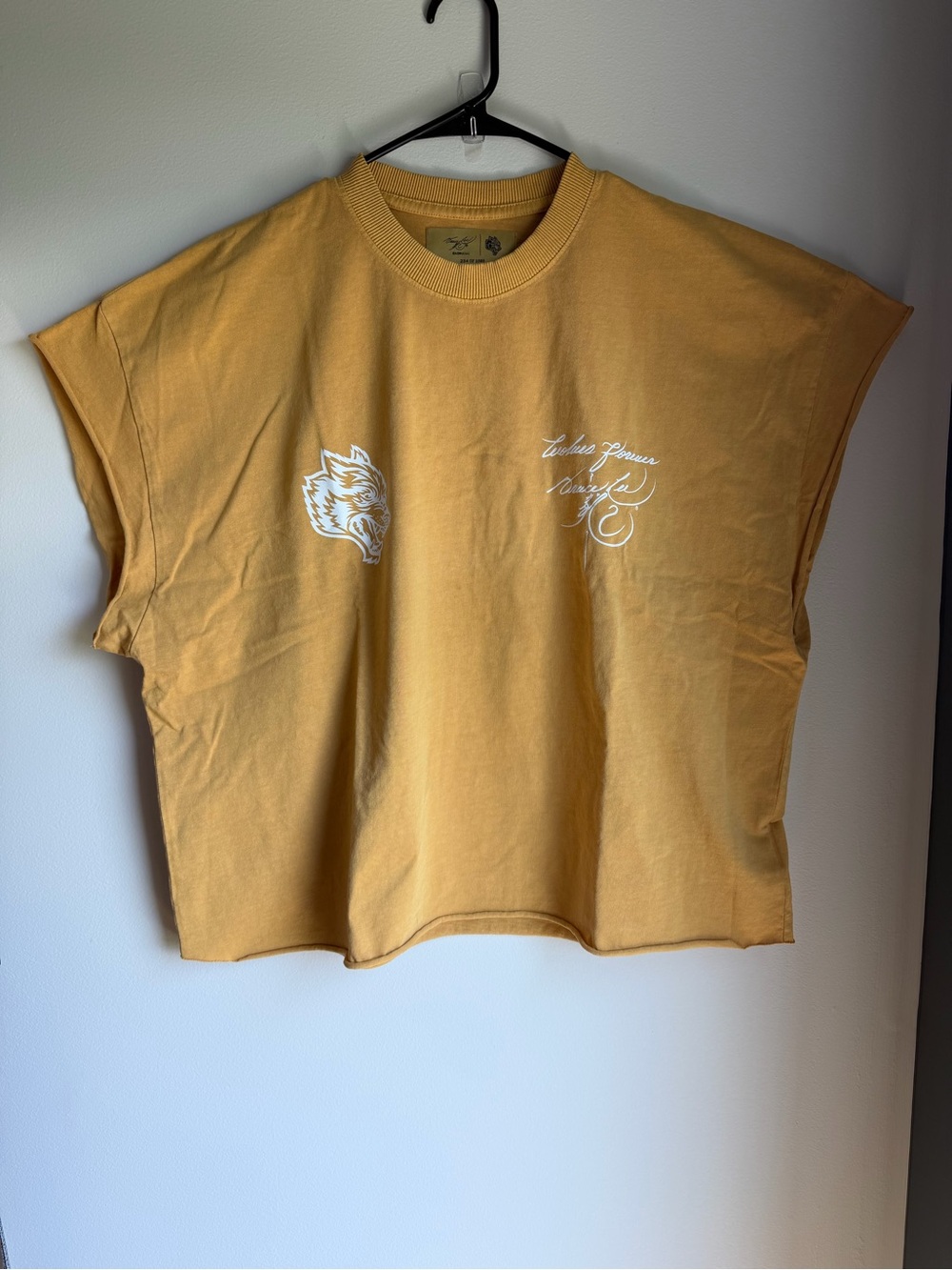 Darc Sport X Bruce Lee Success is a Journey Grunge Cutoff Tee Golden Yellow